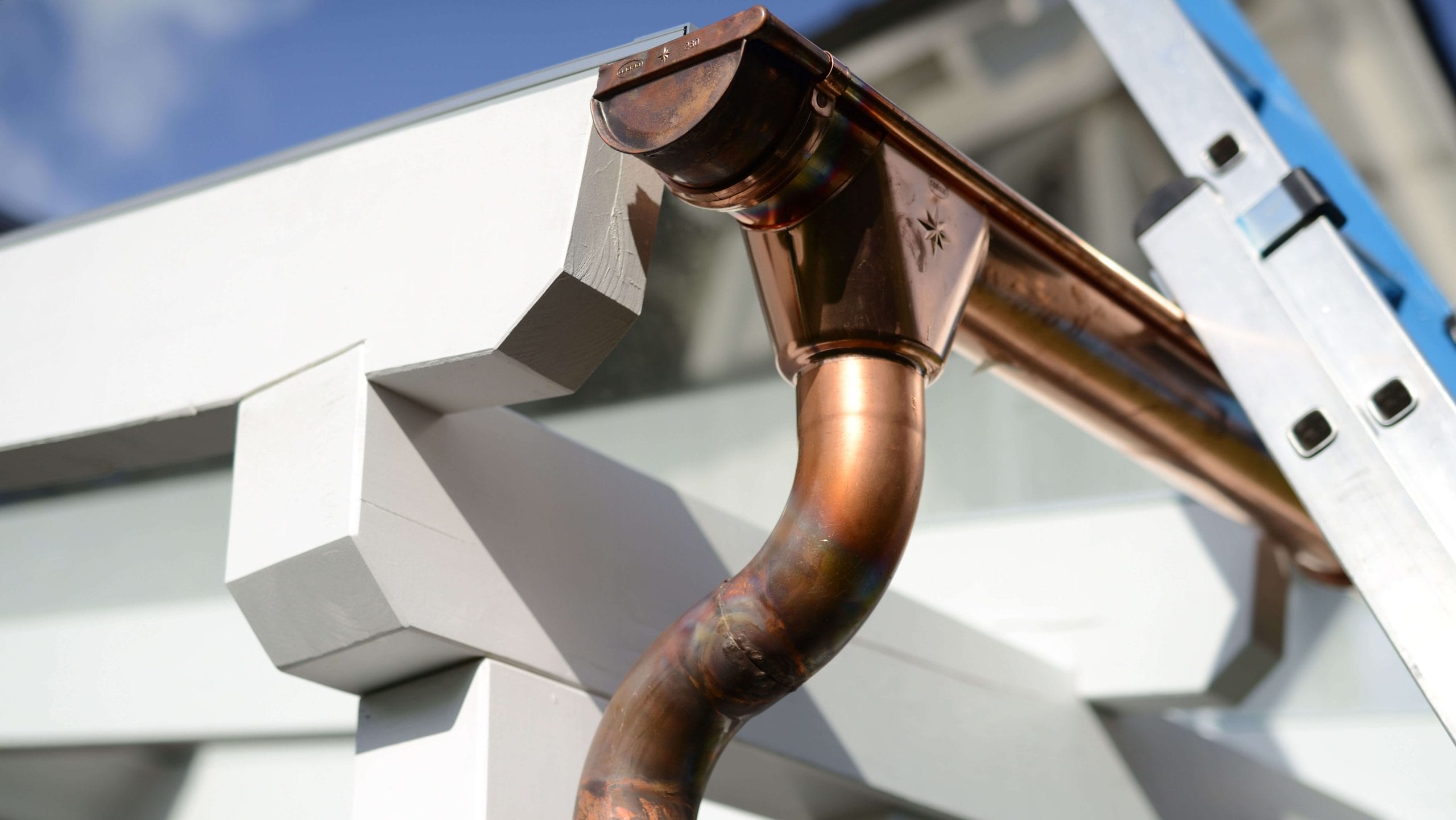 High-end copper gutters with a seamless design for residential properties in Greenville